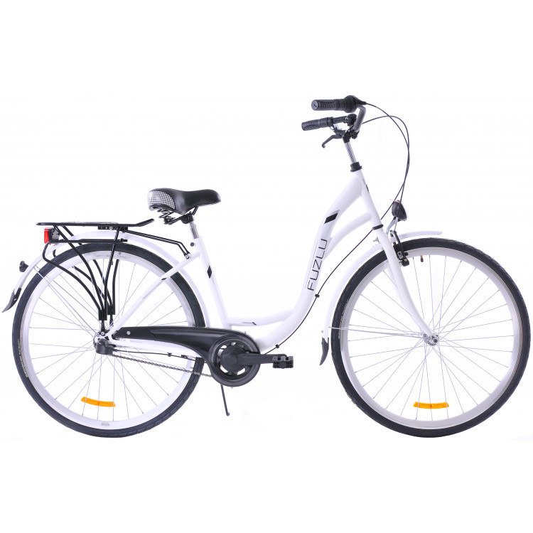 Mestský bicykel 28 Fuzlu Arizona S-3 Biely